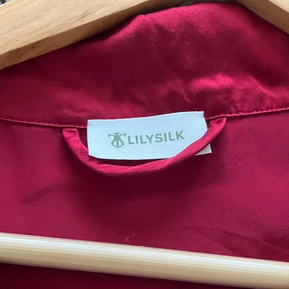 LILYSILK Women's Red PJ Set, (Small) - Picture 1 of 7